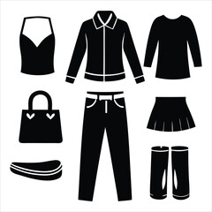 fashion and clothing brand icons vector illustration ,Art & Illustration