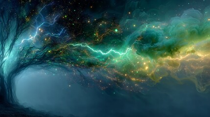 BLUE SMOKE in the form of lightning and electric discharge