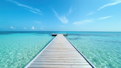 Fototapeta premium wooden pier on the sea