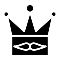 Crown for Dad Vector Glyph Icon Design