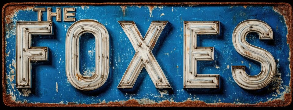 Retro vintage sign with band name