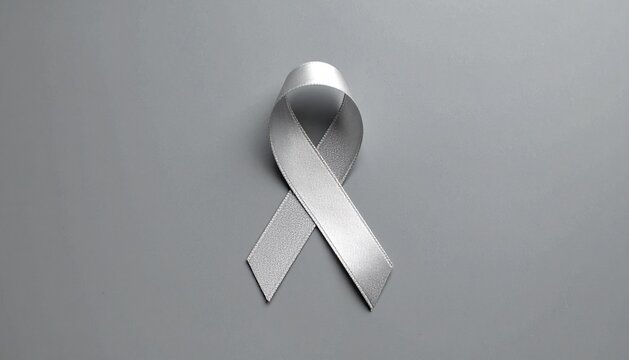Photo of Gray awareness ribbon for Brain Tumor awareness
