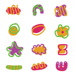 Abstract Organic Shape Element Set