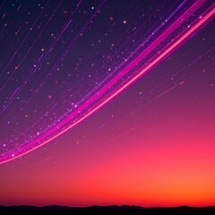 Obraz premium Stellar shooting stars display night sky astrophotography cosmic environment wide angle view celestial wonders
