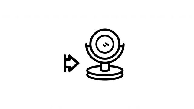 icon line motion graphic mirror reflection