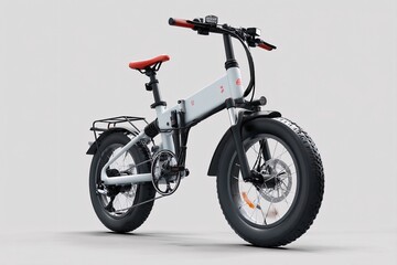 3D icon of a foldable electric bike, providing a practical and sustainable way to travel with ease.