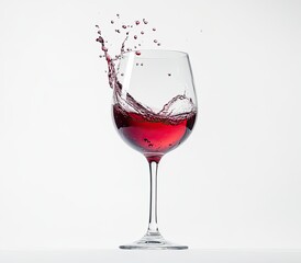 Red wine splashing from a glass (1)