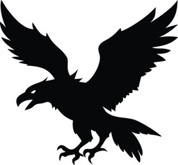 Obraz premium eagle vector illustration Eagle Vector Illustration Full Body Eagle Silhouette Flying Eagle Vector