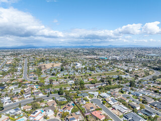 Fototapeta premium Aerial view of residential urban sprawl in San Diego, South California, USA