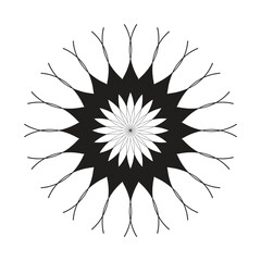 Obraz premium Abstract ornamental flower vector logo mandala design. 
