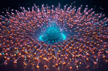 Abstract Light Burst Effect in High-Resolution. Generative AI.