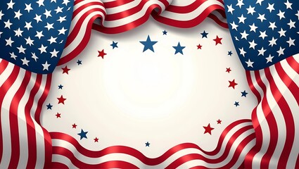 Fototapeta premium Patriotic USA Celebration Background with Fireworks and Balloons