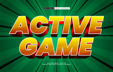 active game editable text effect with a team and sport text effect