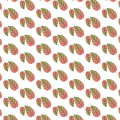 A pattern with the leaves and the word love on it