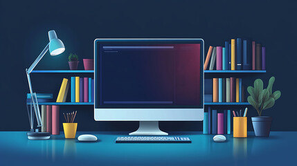 animated online course UI with folders and assignments,