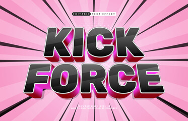 kick force editable text effect with a team and sport text effect