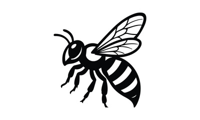 Black Bee Icon Design 