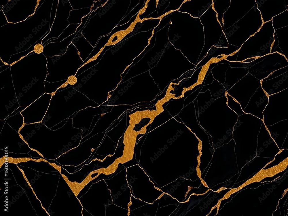 Poster elegant black and gold marble texture background ideal for luxury branding design projects requiring