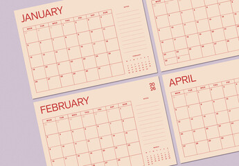 Minimal Calendar Layout