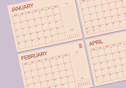 Minimal Calendar Layout