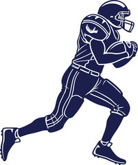 Fototapeta premium vector illustration of a football player
