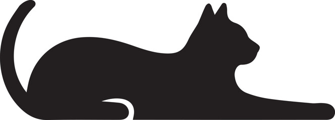 cat silhouette, feline vector, domestic cat icon, kitten silhouette, house cat vector, pet cat icon, sitting cat silhouette,