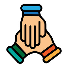 Diversity in Adoption Vector Filled Icon Design