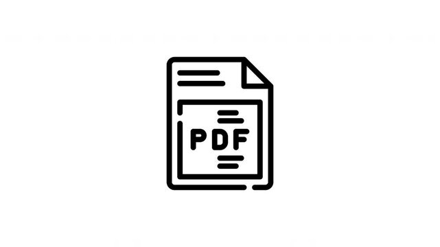 icon line motion graphic pdf file