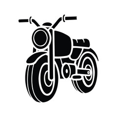 Motorcycle Icon. Old Model Motorcycle Illustration.