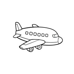 Airplane Icon. Passenger Plane Illustration. Air Transportation.