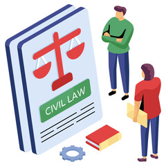 Trendy vector design of law document 