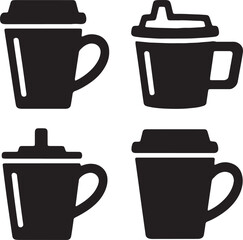 Obraz premium coffee cup icon, coffee cup silhouette, coffee cup vector, coffee cup clipart, coffee cup graphic, coffee cup design, coffee cup illustration, 