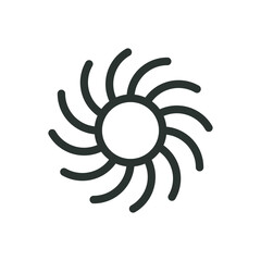 Spiral galaxy line icon, cosmos vector symbol with editable stroke