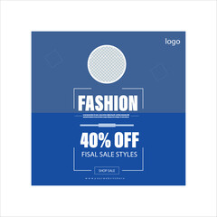Fototapeta premium Modern fashion sale social media banner template