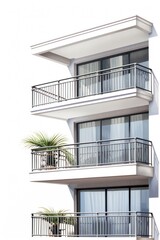 Apartment outside balcony architecture building plant.