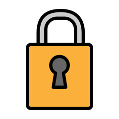 Lock Vector Filled Icon Design