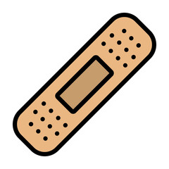 Band Aid Vector Filled Icon Design