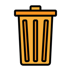 Trash Vector Filled Icon Design