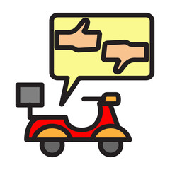 Delivery Feedback Vector Filled Icon Design