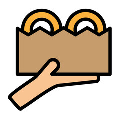 Donuts Vector Filled Icon Design