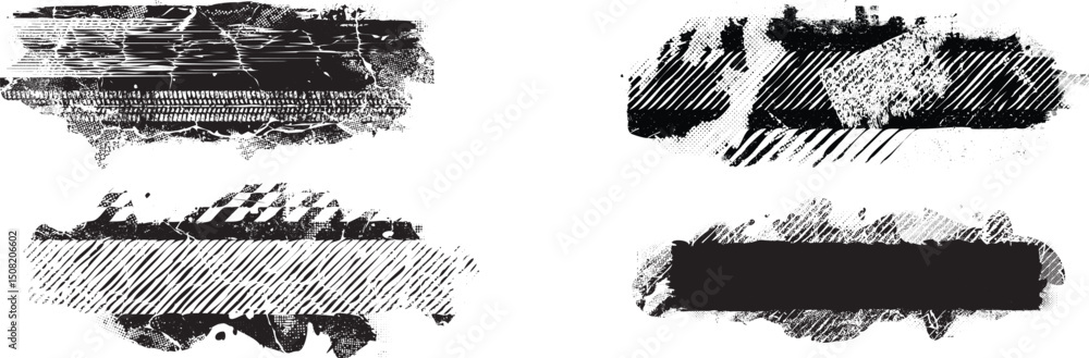 Poster grunge textured banner with rough edges. speckled texture. overlay grunge texture . simply place tex