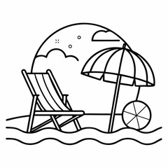 beach with umbrella