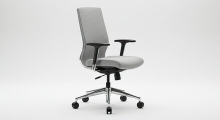 Light gray ergonomic office chair