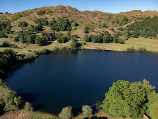 Loughrigg Tarn in the Lake District - Cumbria in the United Kingdom
