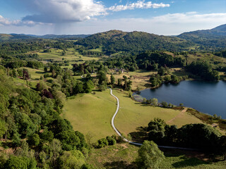 Loughrigg Tarn in the Lake District - Cumbria in the United Kingdom