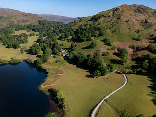 Loughrigg Tarn in the Lake District - Cumbria in the United Kingdom