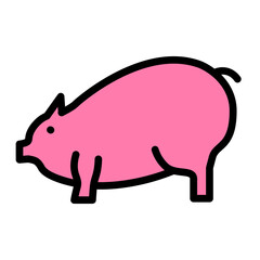 Pig Vector Filled Icon Design