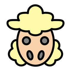 Sheep Vector Filled Icon Design