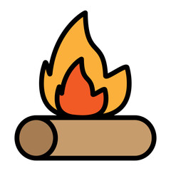 Bonfire Vector Filled Icon Design