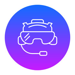 Pilot Helmet Icon